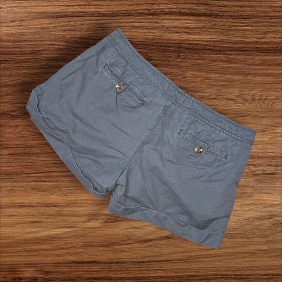 Old Navy Gray Linen Blend Vintage Lowest Rise Cuffed Shorts - Picture 2 of 4